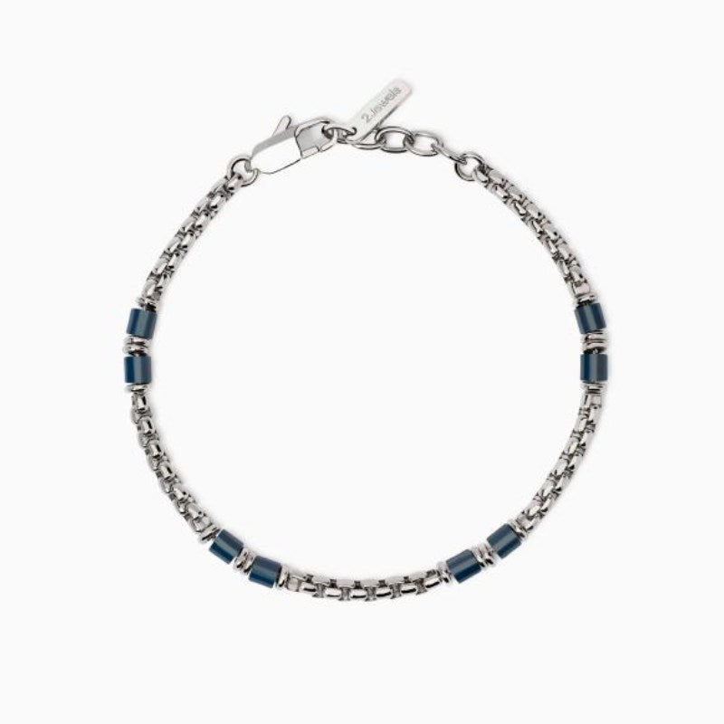Bracciale da donna in acciaio con catena veneta e ceramica 2 jewels 232636
