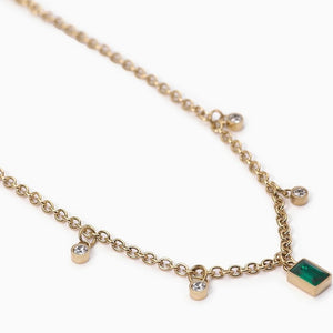 Collana da donna con pendente smeraldo sintetico Essence 2Jewels 251828