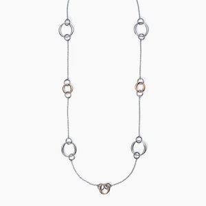 Collana da donna in acciaio con elementi tondi Artemide 2Jewels 251829