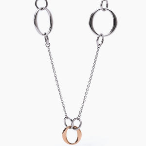 Collana da donna in acciaio con elementi tondi Artemide 2Jewels 251829