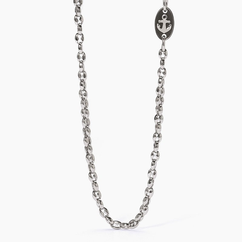 Collana da uomo in acciaio con elemento ancora Navy 2Jewels 251841