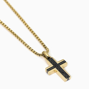 Collana da uomo in acciaio con croce pendente Faith 2Jewels 251842
