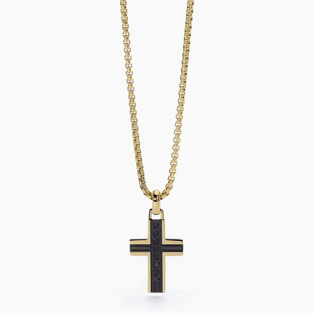 Collana da uomo in acciaio con croce pendente Faith 2Jewels 251842