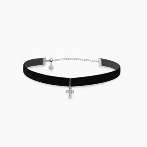 Women's Choker In Velvet And Steel 2Jewels 251891