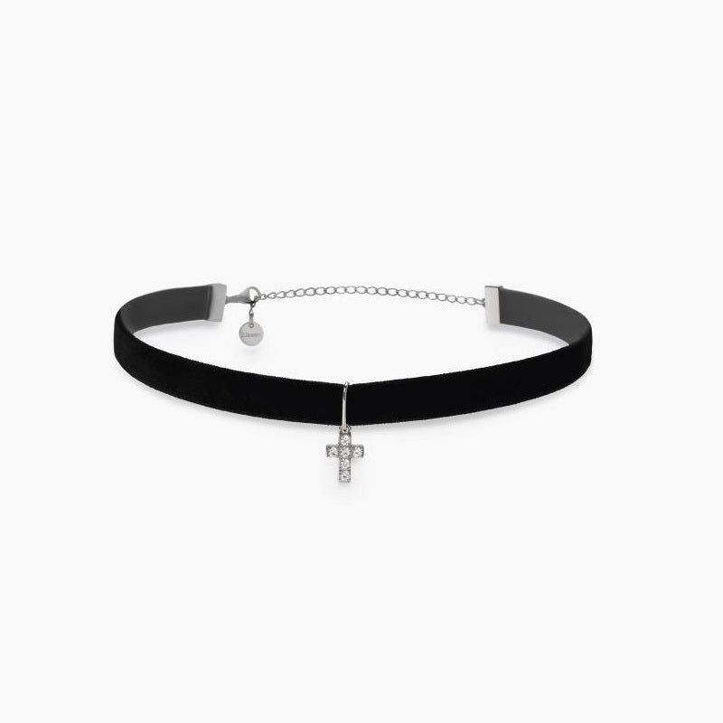Women's Choker In Velvet And Steel 2Jewels 251891