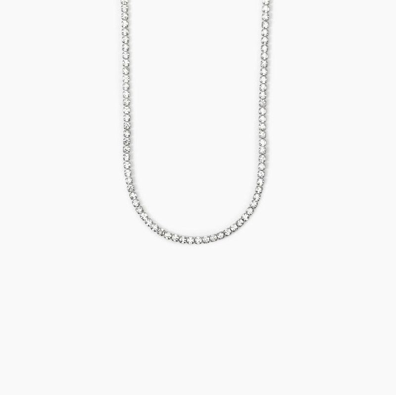 Women's Tennis Necklace In Steel With White Crystals 2Jewels 251916