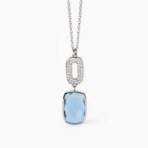 Collana da donna in acciaio con catena rolò e cristalli 2 jewels 251954