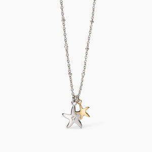 Collana da donna in acciaio con catena rolò e stelle 2 jewels 251990