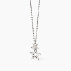 Collana da donna in acciaio con catena rolò e stelle 2 jewels 251992