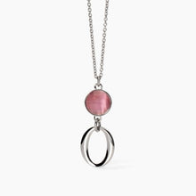 Load image into Gallery viewer, Collana da donna in acciaio con catena rolò ed elemento rosa 2 jewels 251996
