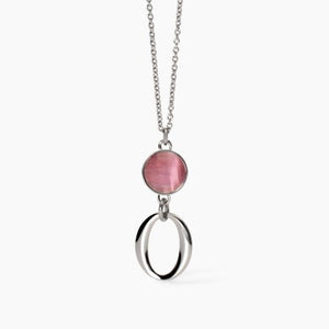 Collana da donna in acciaio con catena rolò ed elemento rosa 2 jewels 251996