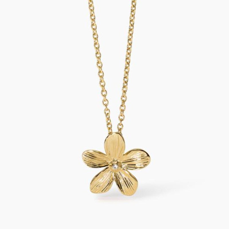 Collana da donna in acciaio dorato con catena corda fiore 2 jewels 251998