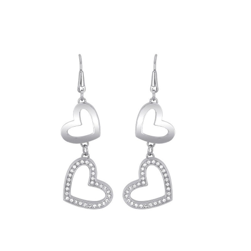 Orecchini da donna in acciaio con pendenti cuore Bright 2Jewels 261262