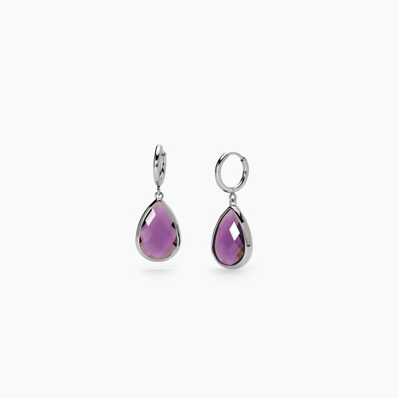 Women's Earrings With Pendant And Purple Glass 2Jewels 261415