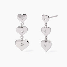Carica l&#39;immagine nel visualizzatore di Gallery, Orecchini da donna in acciaio con elementi e pendenti cuore 2 jewels 261494
