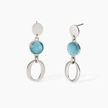 Carica l&#39;immagine nel visualizzatore di Gallery, Orecchini da donna in acciaio con elementi azzurro 2 jewels 261496
