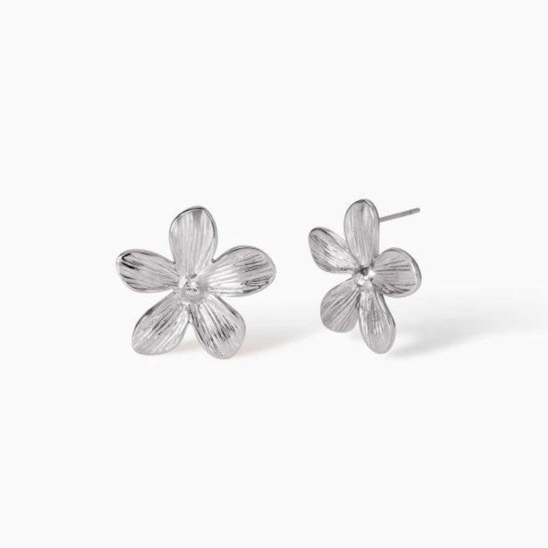 Orecchini da donna in acciaio con fiore e cristalli 2 jewels 261498