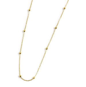 Collana da donna in acciaio dorato con sfere Marlù 2CA0013G