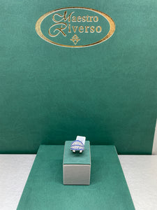Anello La Bella Stagione in Argento 925 Maestro Riverso AnSt01/Blu misura 16