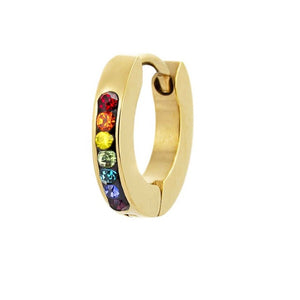 Orecchino da donna a cerchio in acciaio dorato Marlù 2OR0058G-RGB