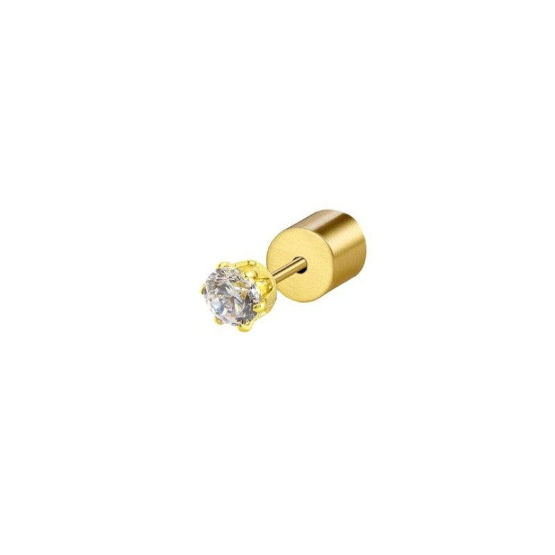 Orecchino da donna a lobo in acciaio dorato Marlù 2OR0091G-H