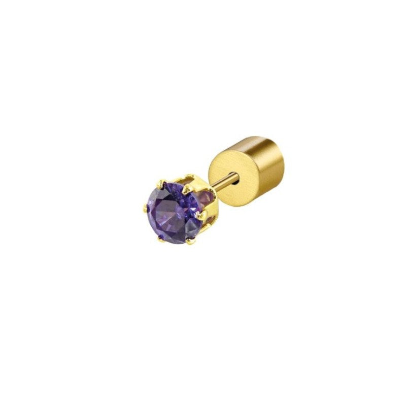 Orecchino da donna a lobo in acciaio dorato Marlù 2OR0092G-P
