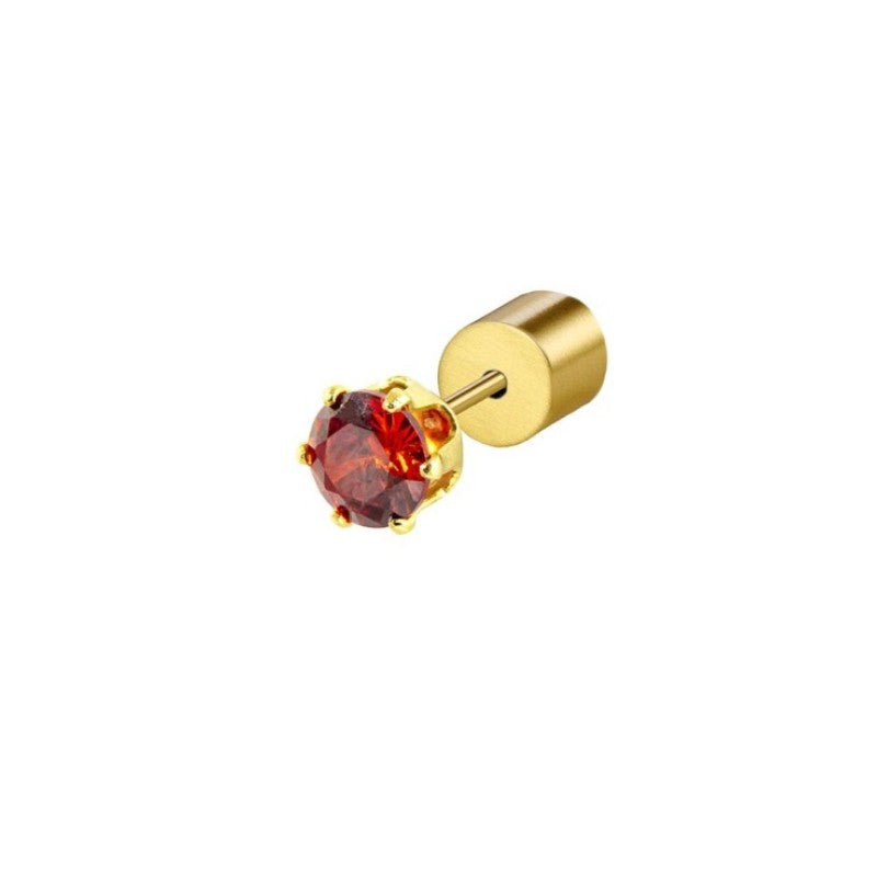 Orecchino da donna a lobo in acciaio dorato Marlù 2OR0092G-R