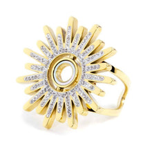 Cargar imagen en el visor de la galería, Anello da donna in acciaio dorato sole Marlù 33AN0001G-S
