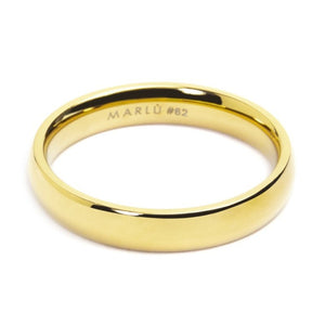 Anello unisex in acciaio dorato fedina Marlù 33AN0008G