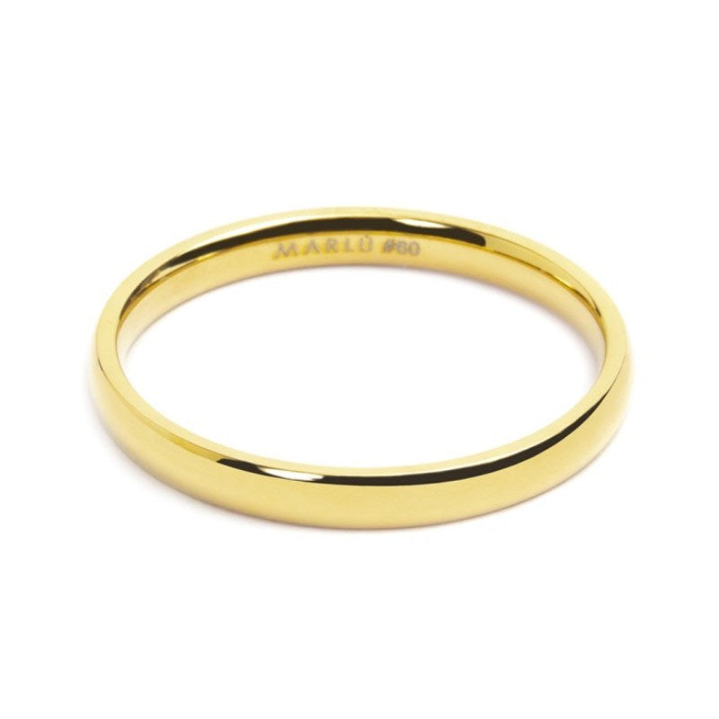 Anello unisex in acciaio dorato fedina Marlù 33AN0009G