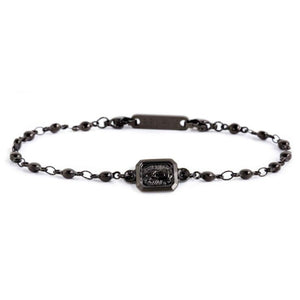 Bracciale da donna in acciaio madonna rettangolare Marlù 33BR0003N