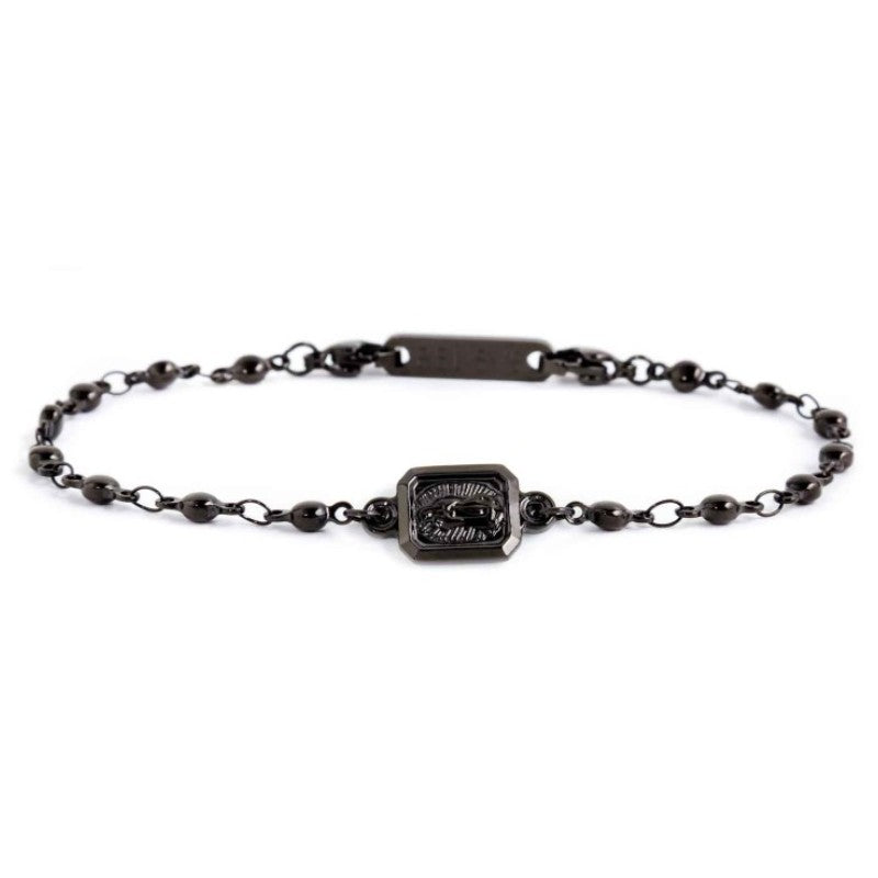 Bracciale da donna in acciaio madonna rettangolare Marlù 33BR0003N