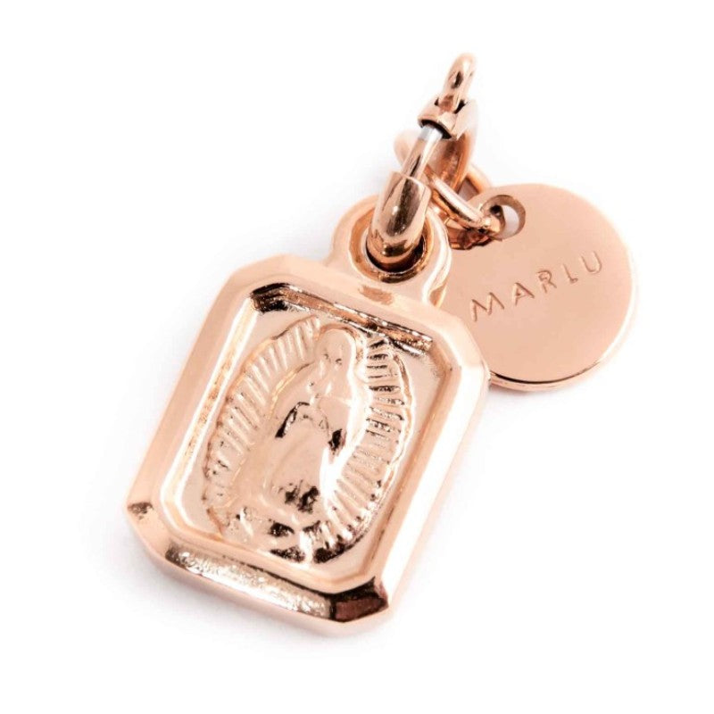 Charm in acciaio Rosé madonna rettangolare Marlù 33CH0008R