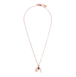 Collana da donna in acciaio rosé croce e madonna Marlù 33CN0001R