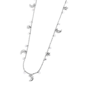 Collana da donna in acciaio luna e stelle Marlù 33CO0013