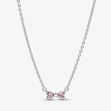 Load image into Gallery viewer, Collana Fiocco Luminoso Rosa
