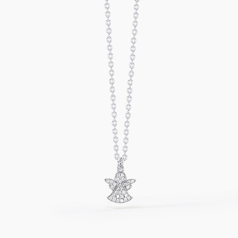 Collana da donna in argento con ciondolo a forma di angelo MY ANGEL Mabina 553254
