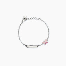 Carica l&#39;immagine nel visualizzatore di Gallery, Bracciale bimba personalizzabile in argento con farfalla BUTTERFLY Mabina 533799
