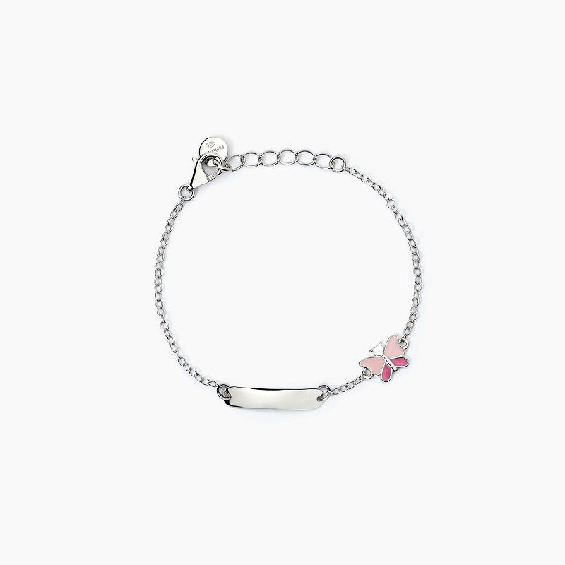 Bracciale bimba personalizzabile in argento con farfalla BUTTERFLY Mabina 533799