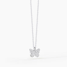 Load image into Gallery viewer, Women&#39;s silver necklace with butterfly-shaped pendant FLY TO ME Mabina 553299
