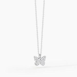 Women's silver necklace with butterfly-shaped pendant FLY TO ME Mabina 553299