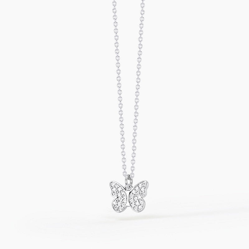 Women's silver necklace with butterfly-shaped pendant FLY TO ME Mabina 553299