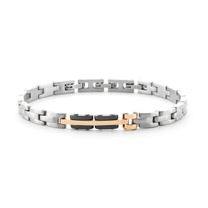 Bracciale da uomo in acciaio 4US Cesare Paciotti Steel Ceramic 4UBR6186