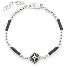 Cargar imagen en el visor de la galería, Bracciale da uomo in acciaio di 4US Cesare Paciotti rosa dei venti 4UBR6415
