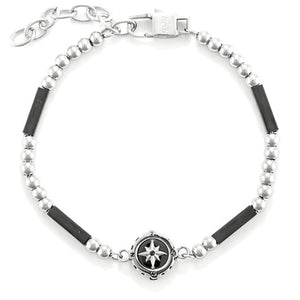 Bracciale da uomo in acciaio di 4US Cesare Paciotti rosa dei venti 4UBR6415