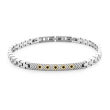 Load image into Gallery viewer, Bracciale da Uomo in acciaio 4US Cesare Paciotti Steel &amp; Gold 4UBR6936

