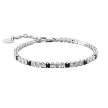 Carica l&#39;immagine nel visualizzatore di Gallery, Bracciale tennis da uomo in acciaio 4US Cesare Paciotti 4UBR6978
