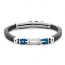 Carica l&#39;immagine nel visualizzatore di Gallery, Bracciale da uomo in acciaio e gomma 4US Cesare Paciotti 4UBR7071
