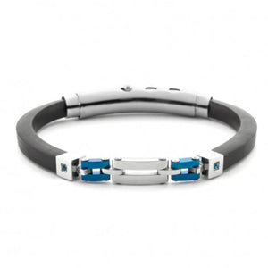 Bracciale da uomo in acciaio e gomma 4US Cesare Paciotti 4UBR7071