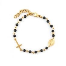 Carica l&#39;immagine nel visualizzatore di Gallery, Bracciale da uomo in acciaio rosario Croce 4US Cesare Paciotti 4UBR7344
